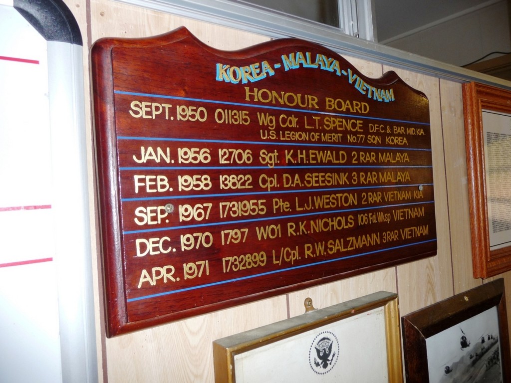 Bundaberg Vietnam and South East Asia Veterans Honour Board