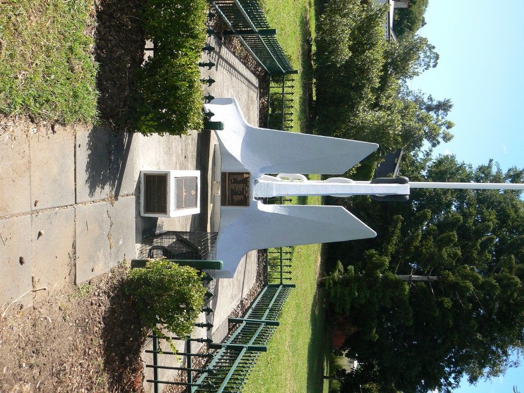 Front view of the Bundamba Naval Memorial