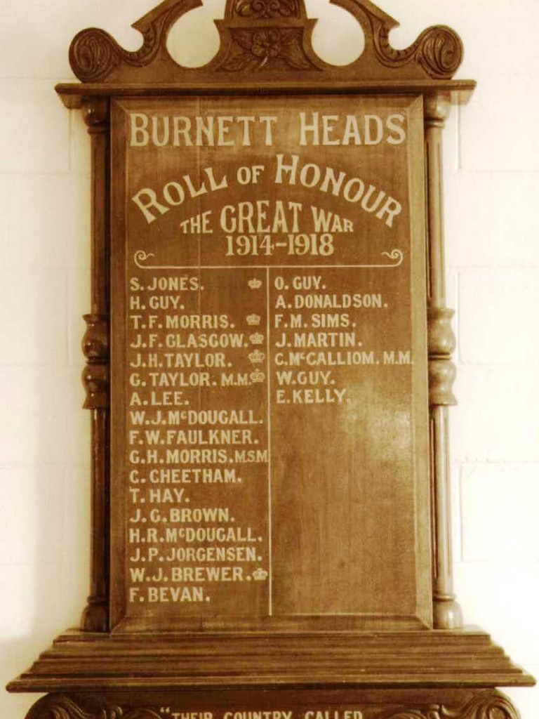 Burnett Heads Roll of Honour - 1999