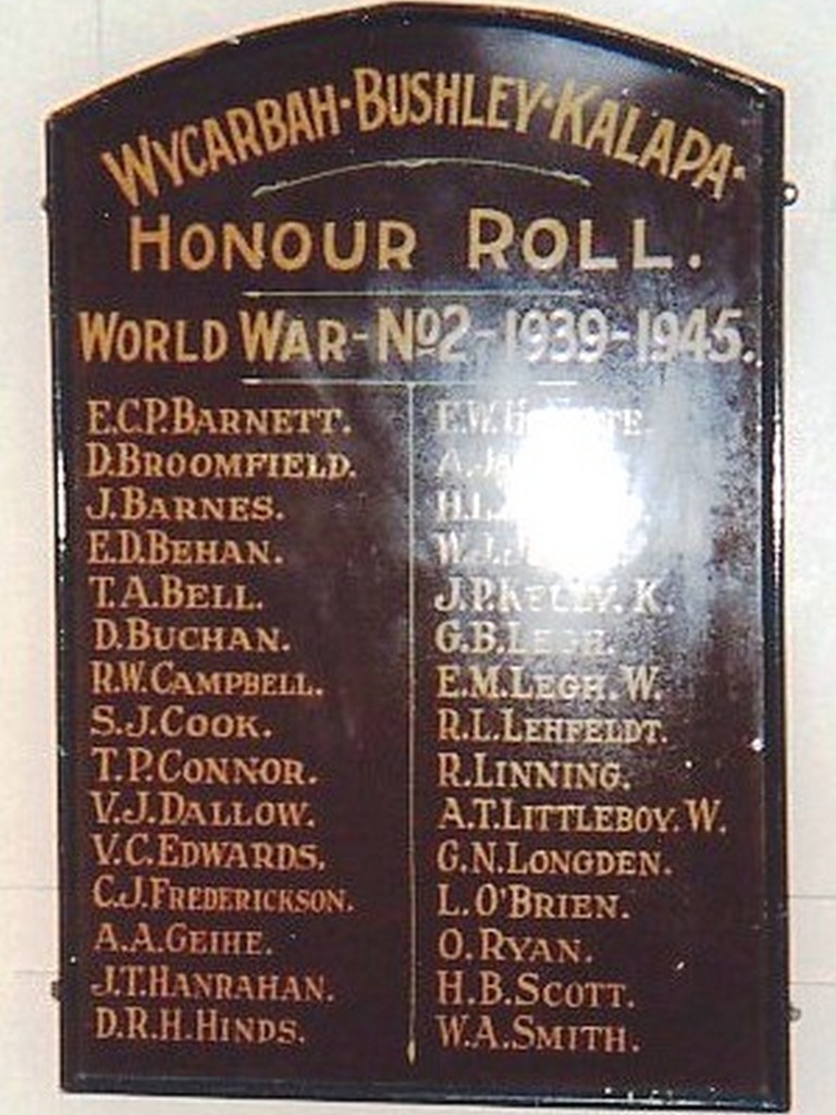 Bushley Church Honour Board