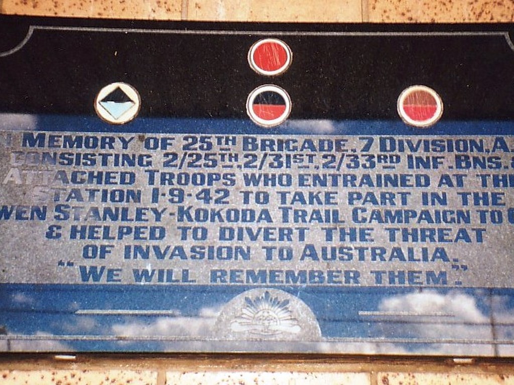 Caboolture 25th Brigade Memorial Plaque