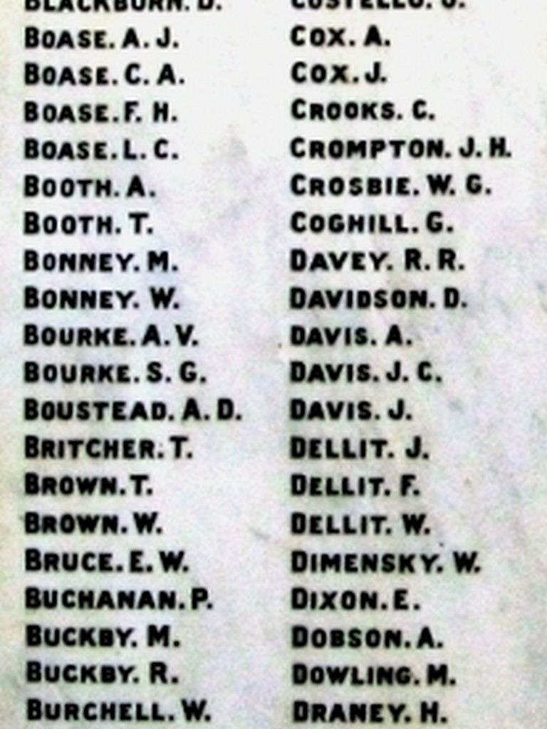 Caboolture District Roll of Honour WWI