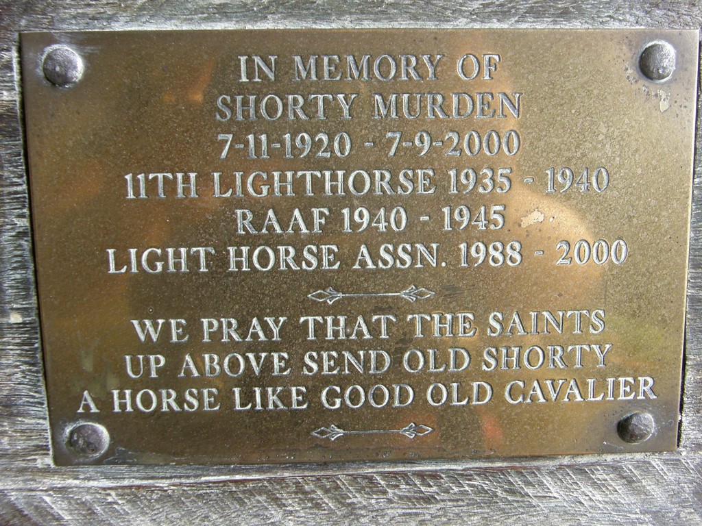 Caboolture Historical Village Light Horse Plaque