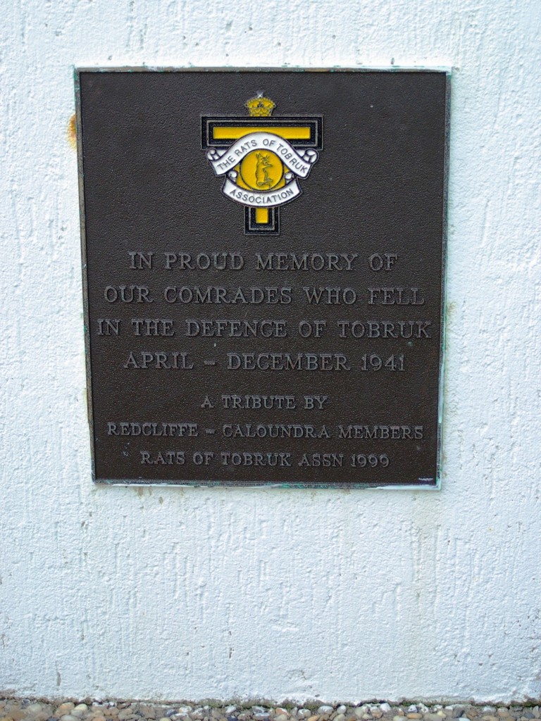 Caloundra Memorial Walkway - Rats of Tobruk Association plaque