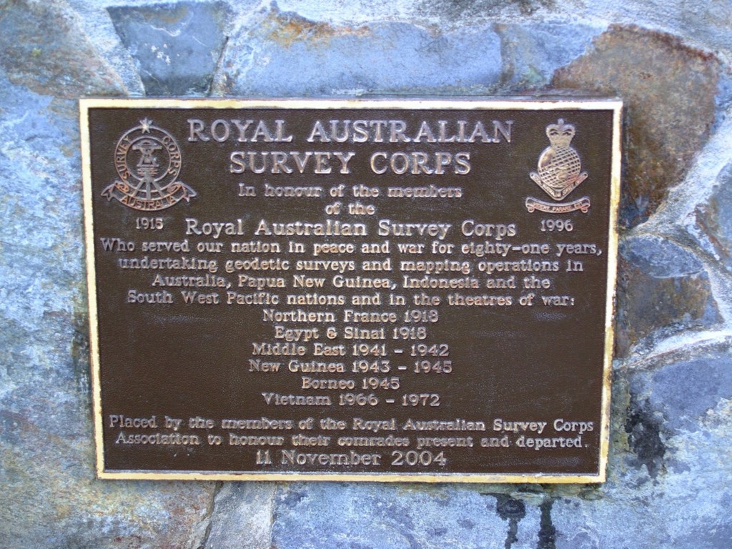Caloundra Memorial Walkway - Royal Australian Survey Corps plaque