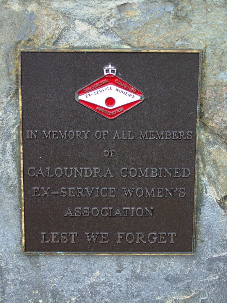 Caloundra Memorial Walkway - Ex-Service Women's Association plaque