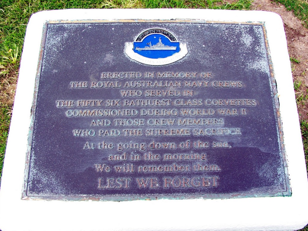 Caloundra Royal Australian Navy Corvettes Association Plaque