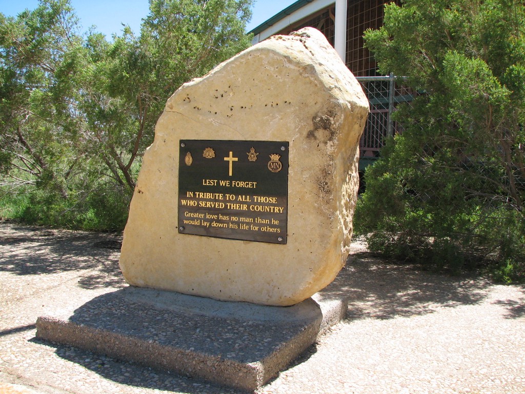 Camooweal War Memorial Stone and Plaque
