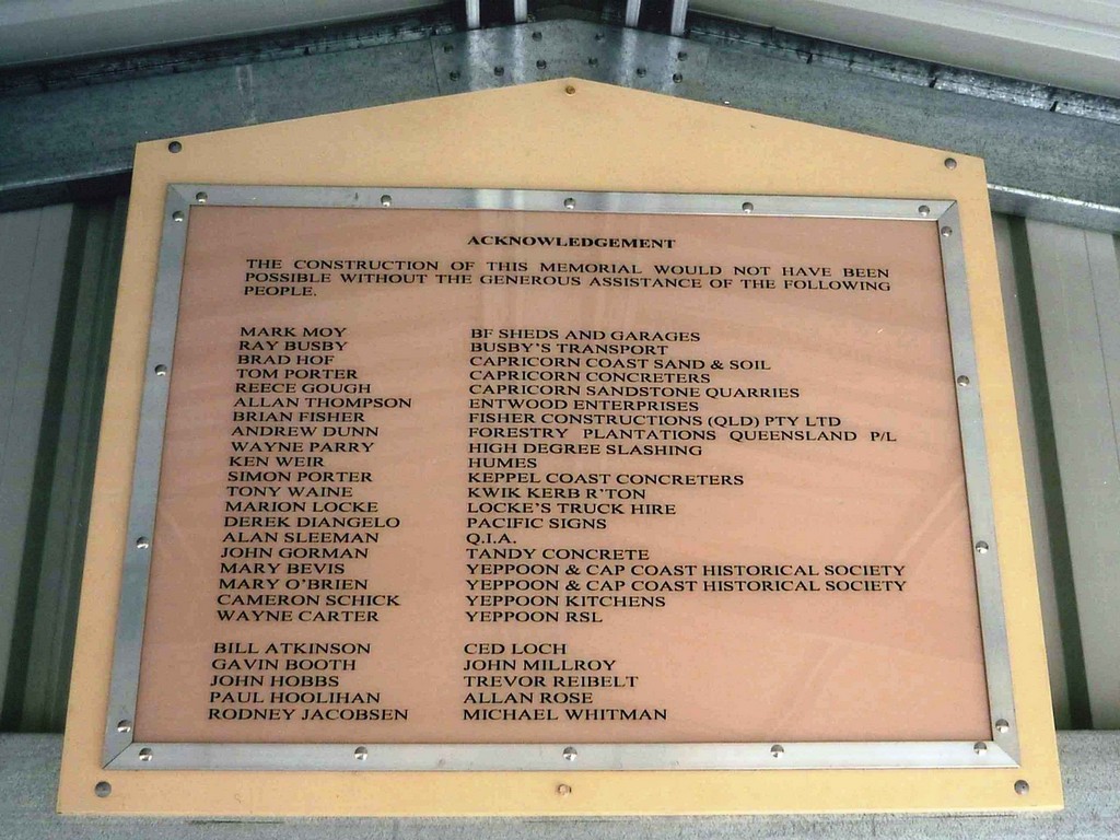 Canal Creek War Memorial WWII (2012)