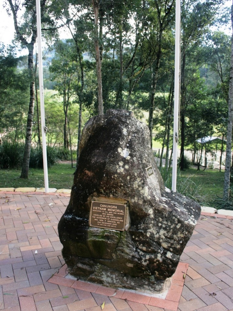 Canungra Vietnam Memorial - main memorial stone