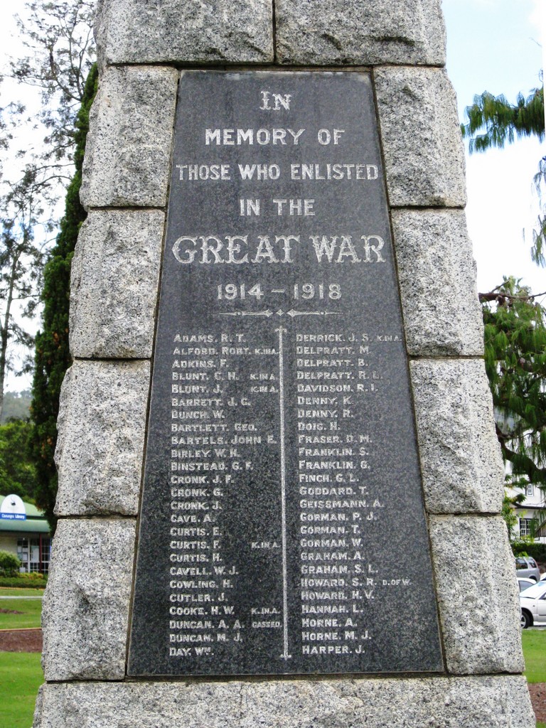 Canungra War Memorial - panel detail