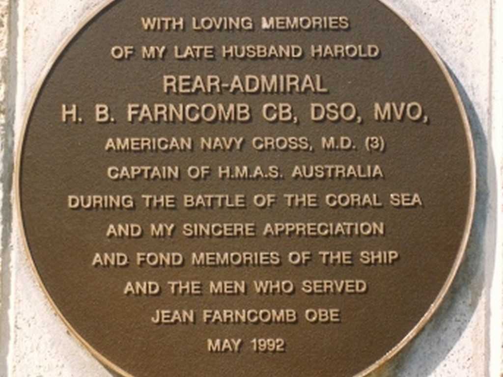 Cardwell Battle of the Coral Sea Memorial - Plaque