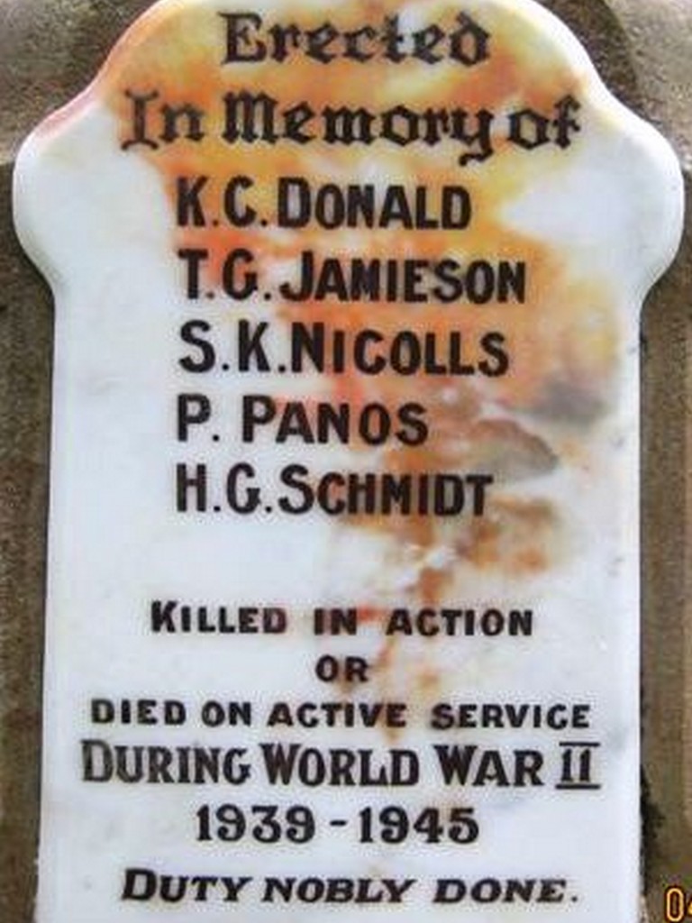 Cardwell War Memorial Marble Plaque