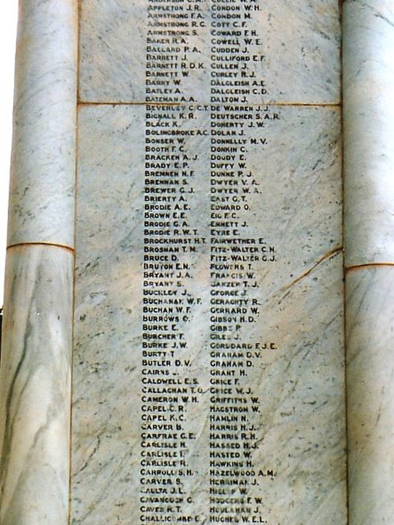 Charleville War Memorial - WWI Panel