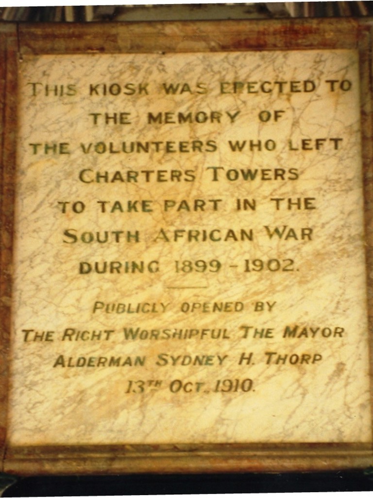 Charters Towers Boer War Memorial Kiosk