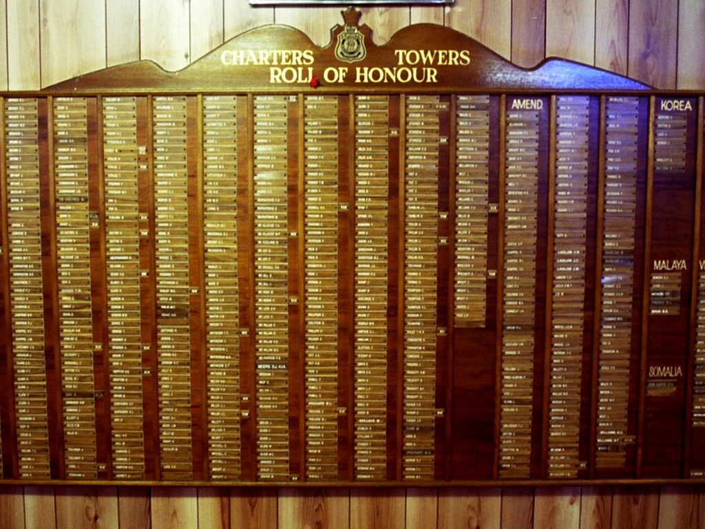 Charters Towers Roll of Honour - WWII and Other Wars