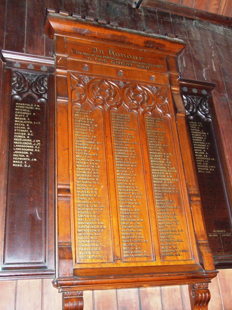 Christ Church Milton Honour Board - 2009