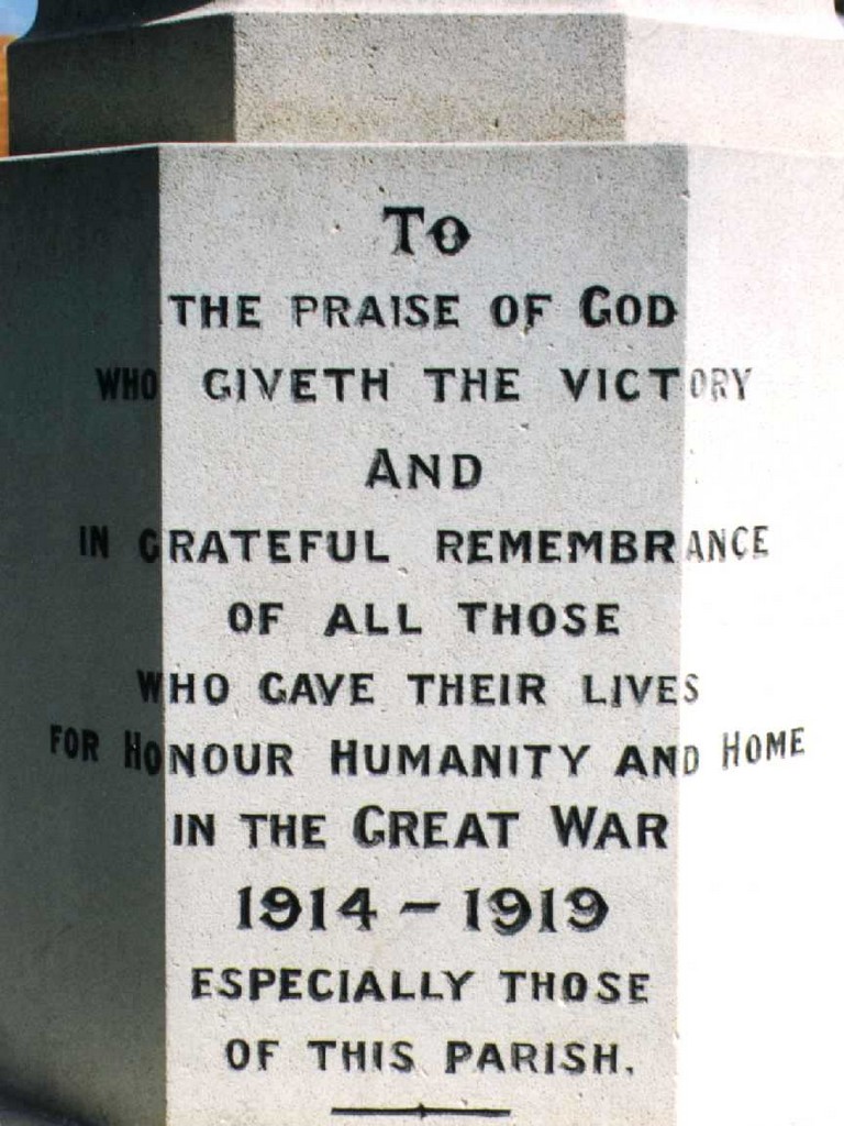 Clayfield St Columbs Church Cross of Sacrifice