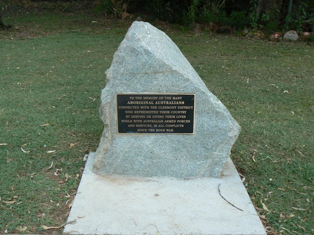 Memorial to the many Aboriginal Australians serving their country