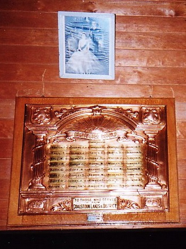 Coalstoun Lakes and District Honour Board
