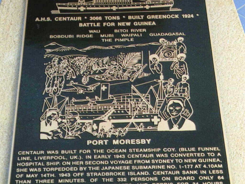 Coolangatta Centaur Memorial Plaque
