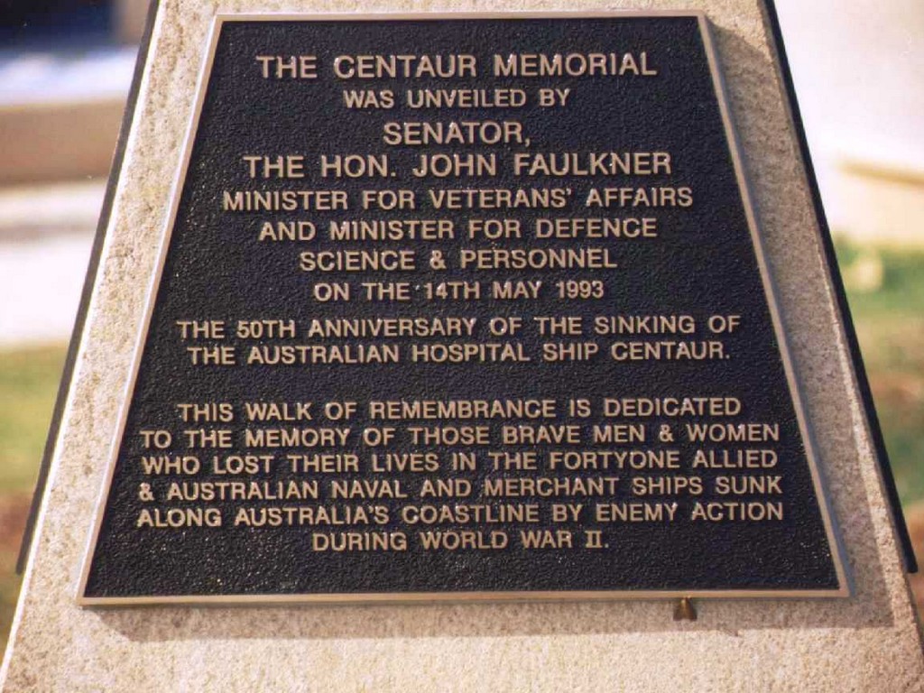 Coolangatta USS Mugford Tribute Plaque
