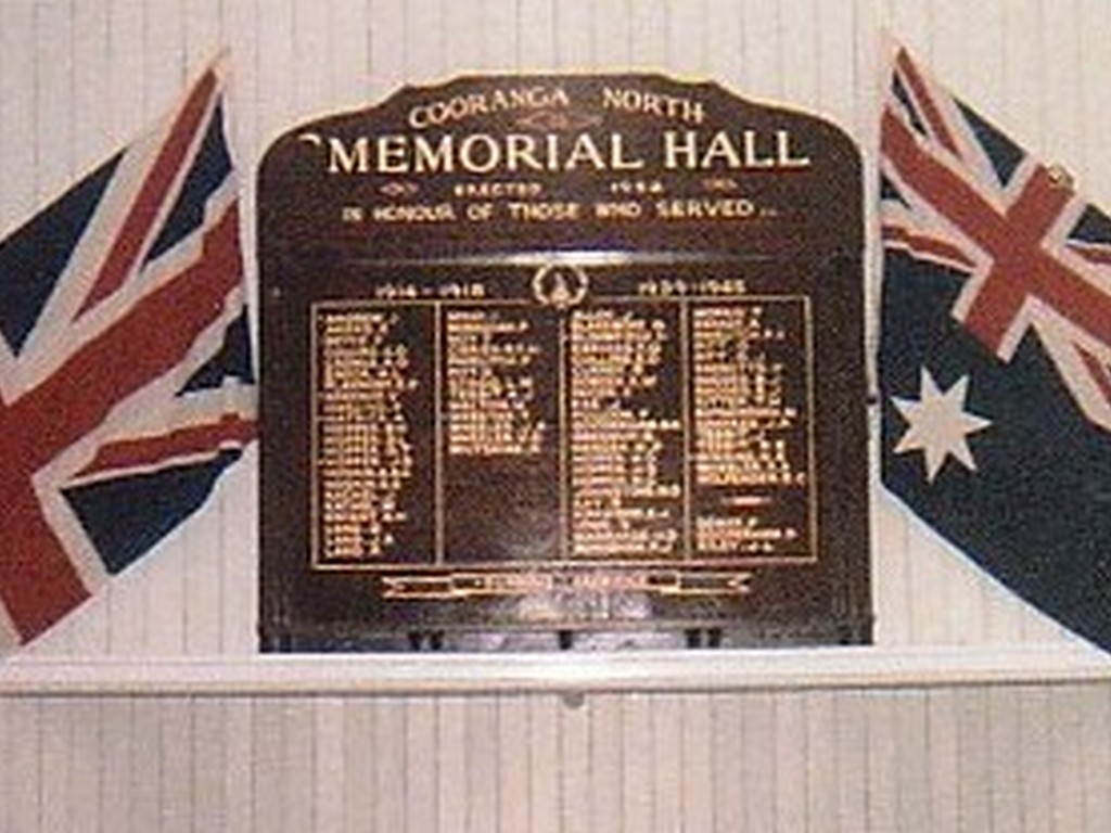 Cooranga North Memorial Hall Honour Board
