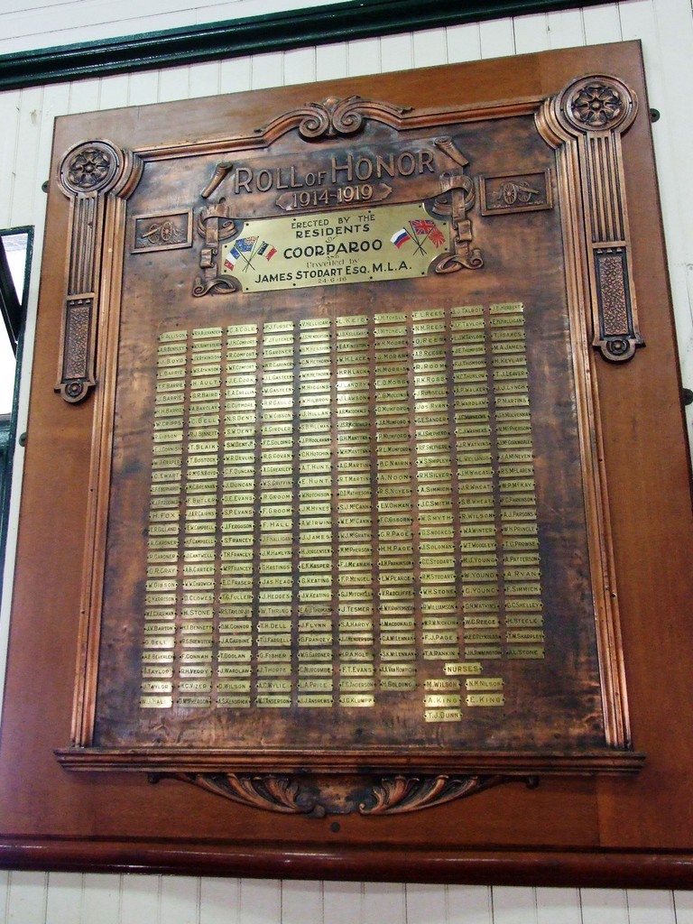 Coorparoo School of Arts and Memorial Hall Honour Board