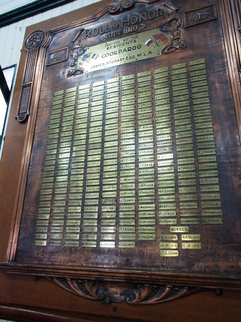 Coorparoo School of Arts and Memorial Hall Honour Board