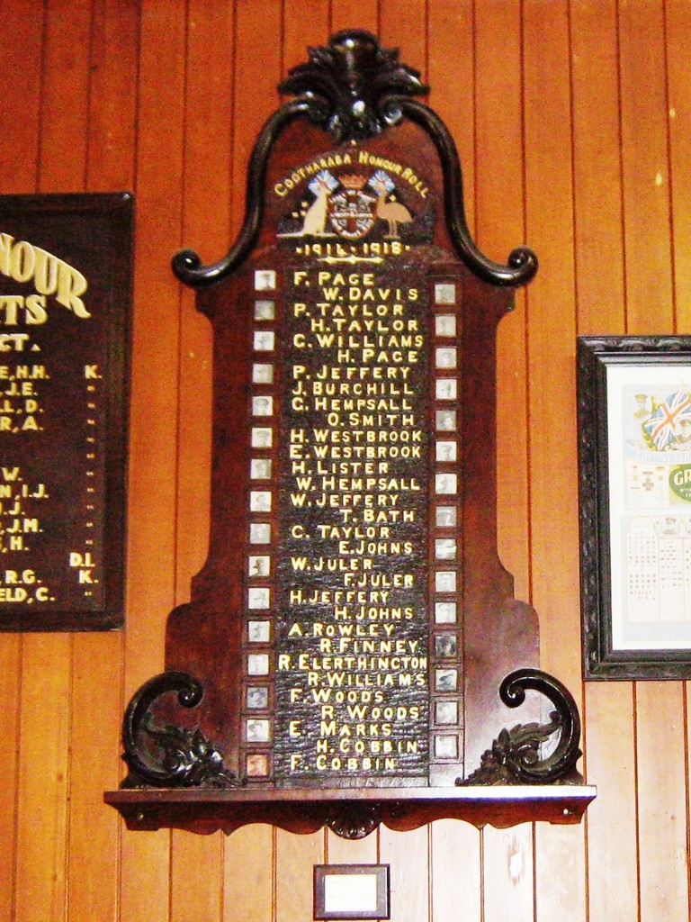 Cootharaba 1914–1918 Honour Board