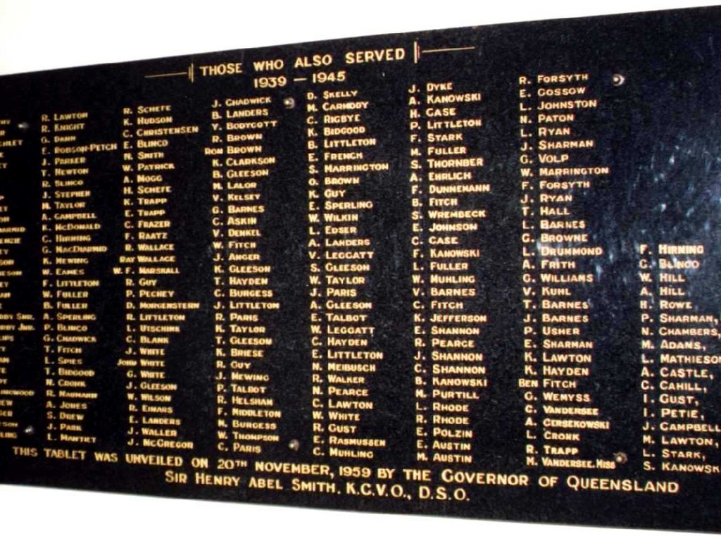 Crows Nest Roll of Honour