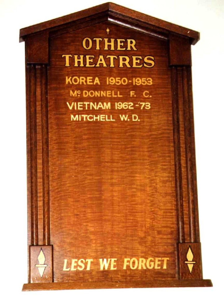 Dalby RSL . Other Theatres Honour Board