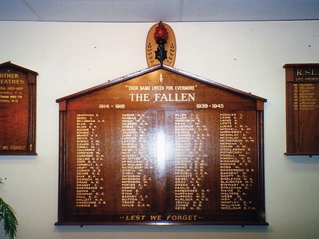 Dalby RSL Other Theatres Honour Board
