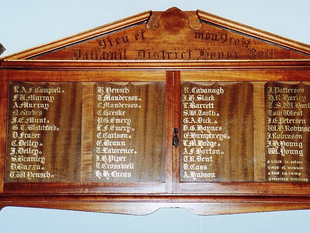 Dallarnil District Roll of Honour 1914–1918