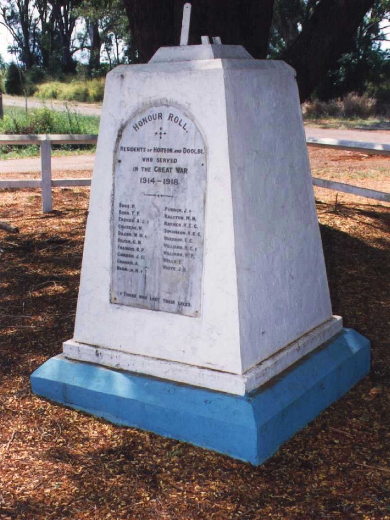 Doolbi and Horton War Memorial - 1999