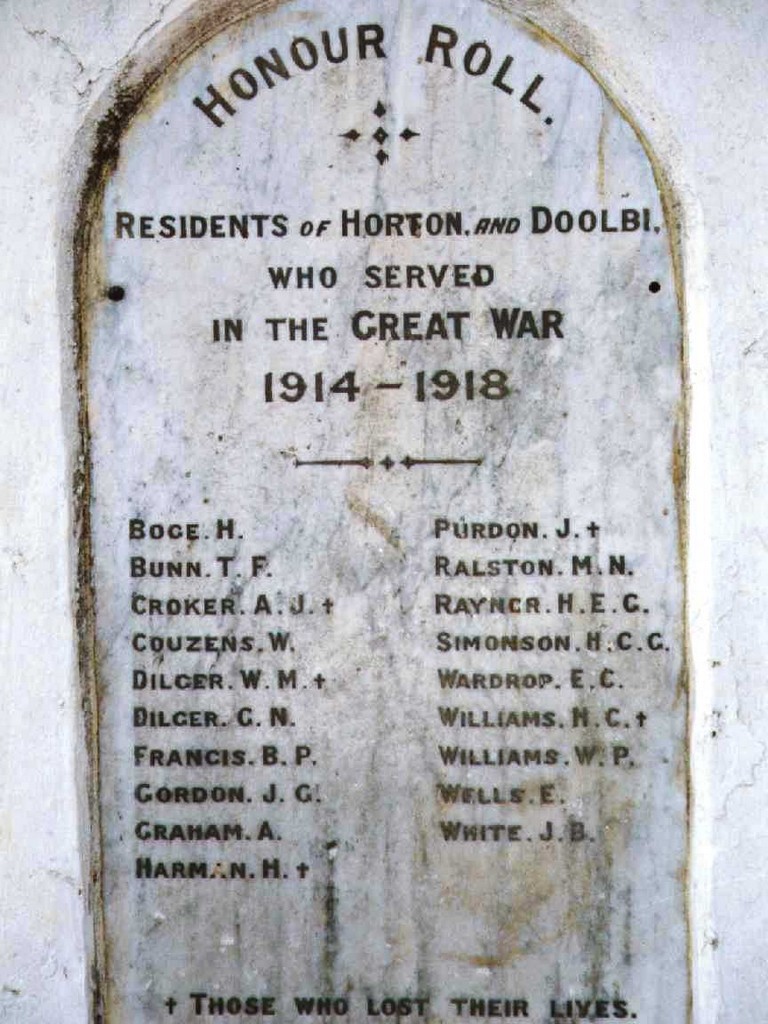 Doolbi and Horton War Memorial - 1999