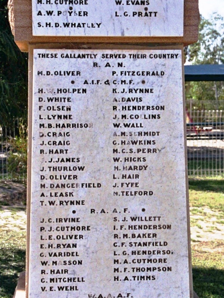Dulacca War Memorial Plaque