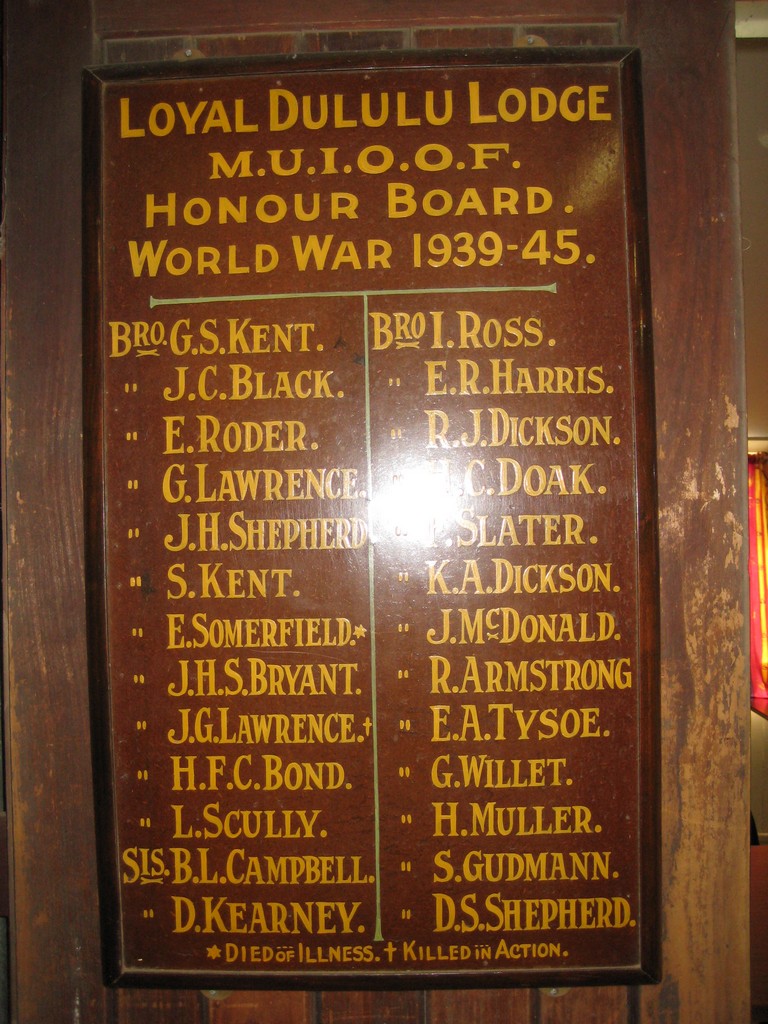 Dululu & District Honour Board