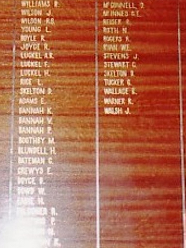 Eidsvold and District Honour Board 1939–1945