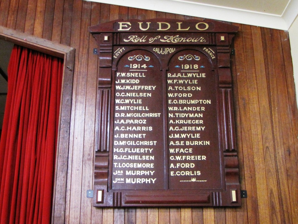 Eudlo 1914–1918 Roll of Honour