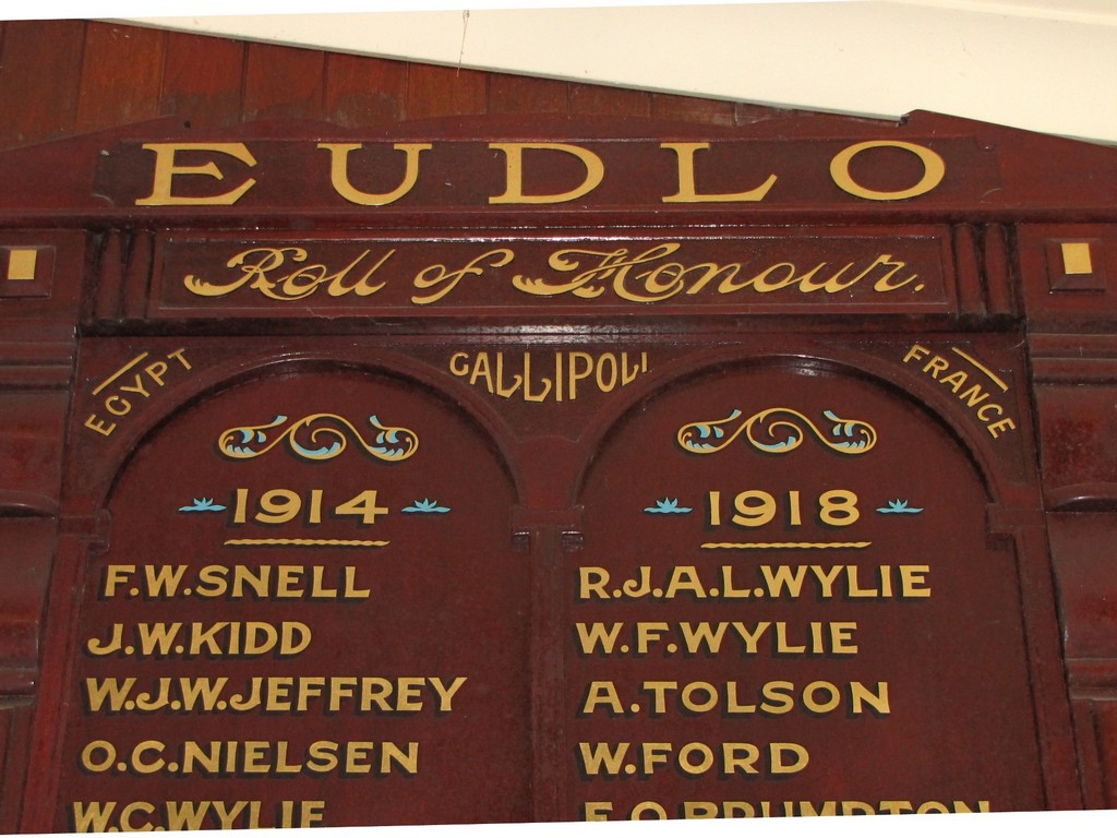 Eudlo 1914–1918 Roll of Honour