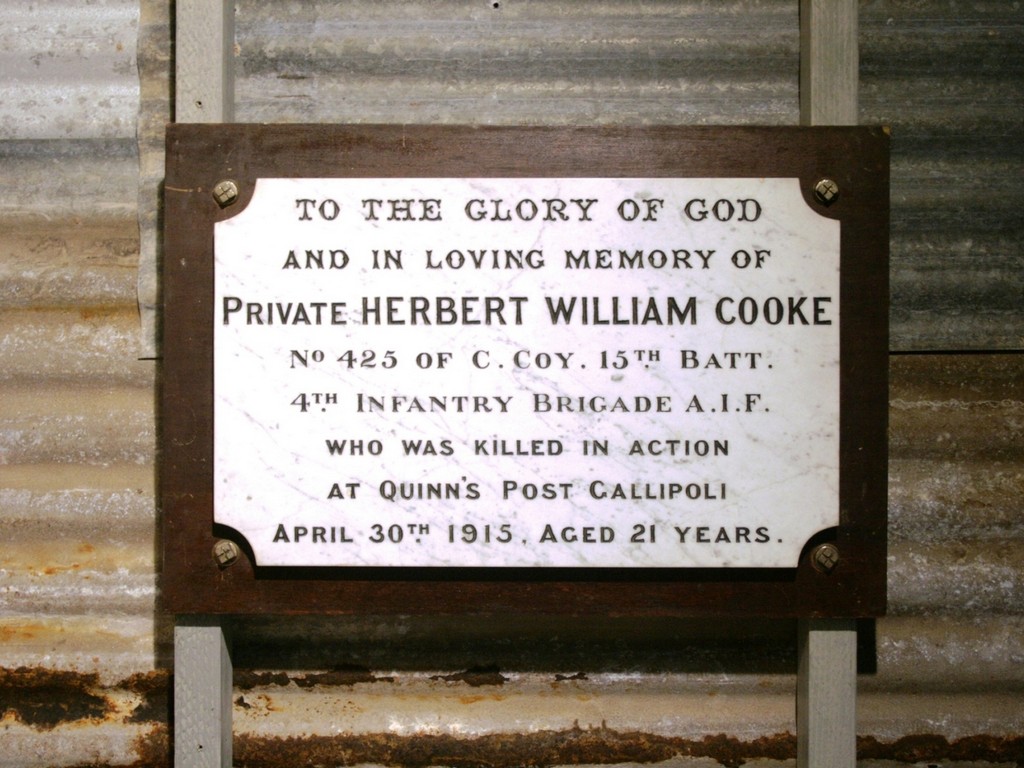 Eumundi Cooke WWI Memorial Tablet