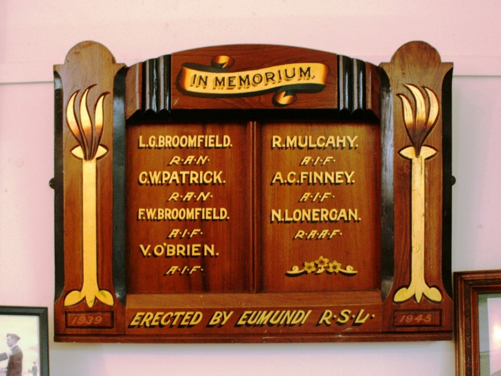 Eumundi RSL 1939–1945 Honour Board - 2009