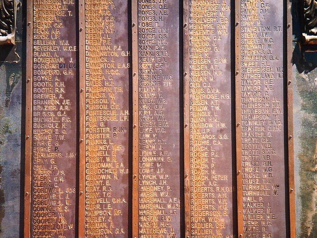 Gayndah War Memorial - Roll of Honour 2