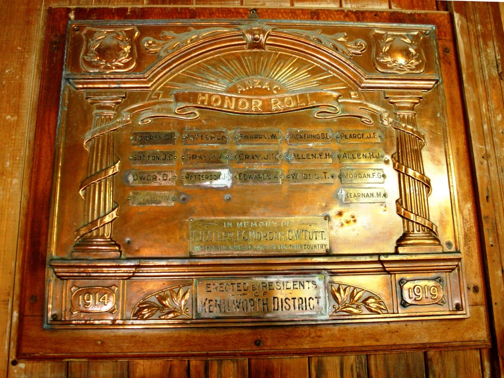Gheerulla WWI Anzac Honour Roll
