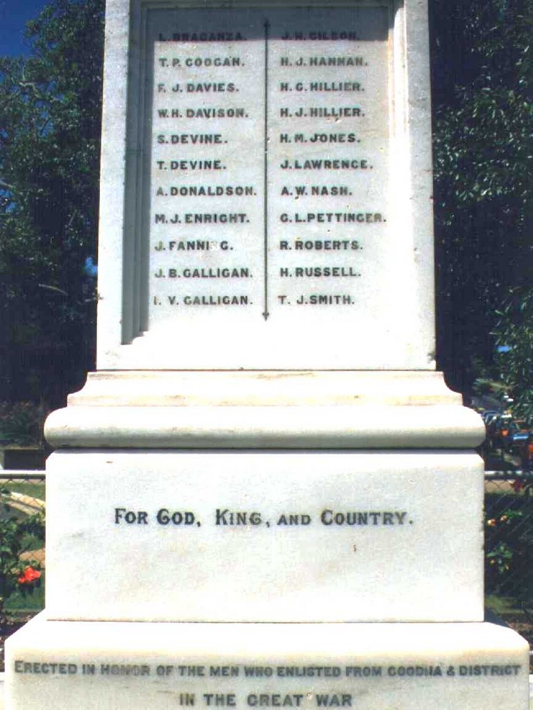 Goodna War Memorial Plaque