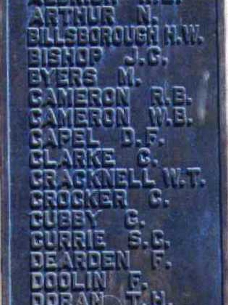 Goondiwindi War Memorial Gates Plaque