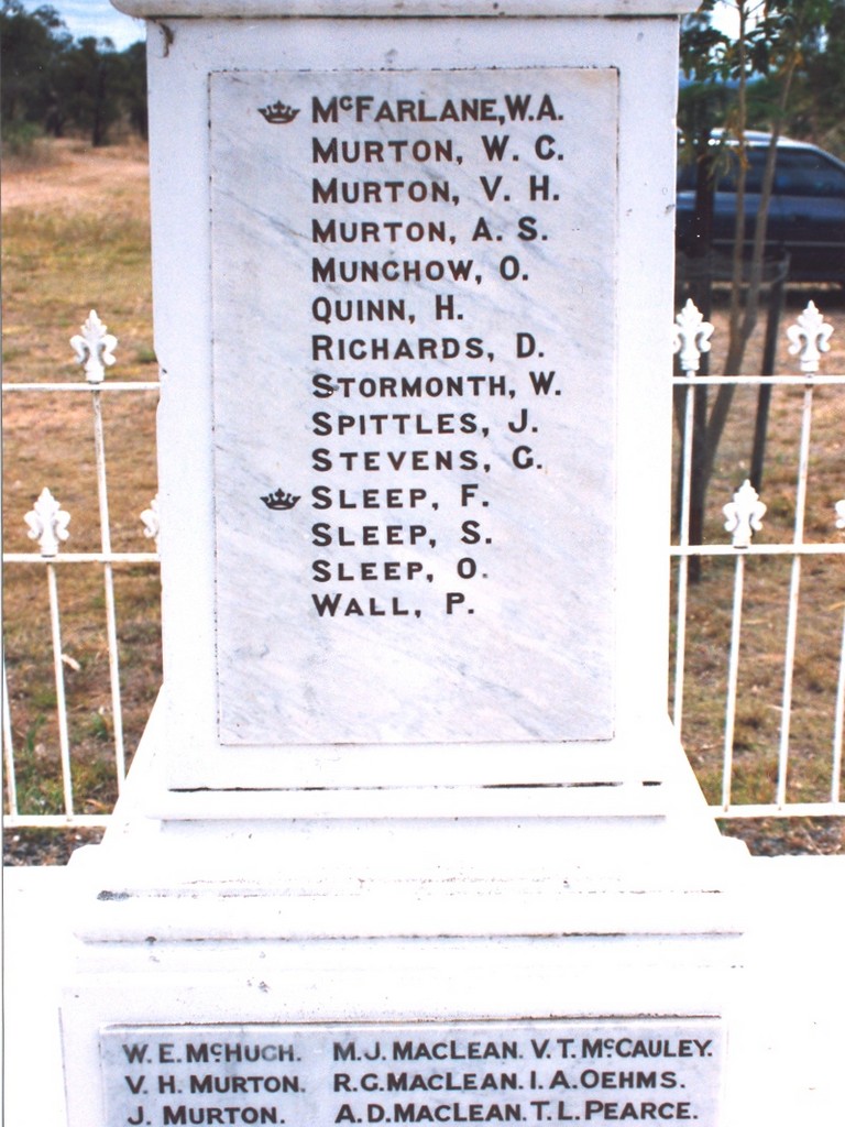 Gooroolba War Memorial - plaque 1