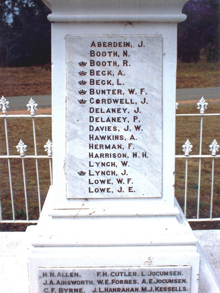 Gooroolba War Memorial - plaque 3