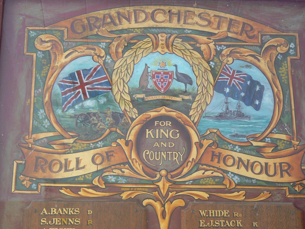 Top segment of the Honour Board